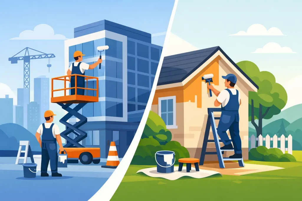 Commercial Painters vs Residential Painters