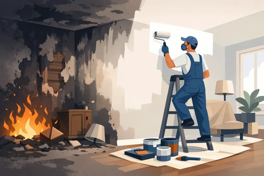 Fire Damage Painting Repairs Done Properly